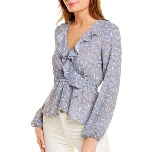 MAX STUDIO • Ruffle Trim Long Sleeves Wrap